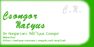 csongor matyus business card